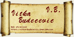 Vitka Budečević vizit kartica